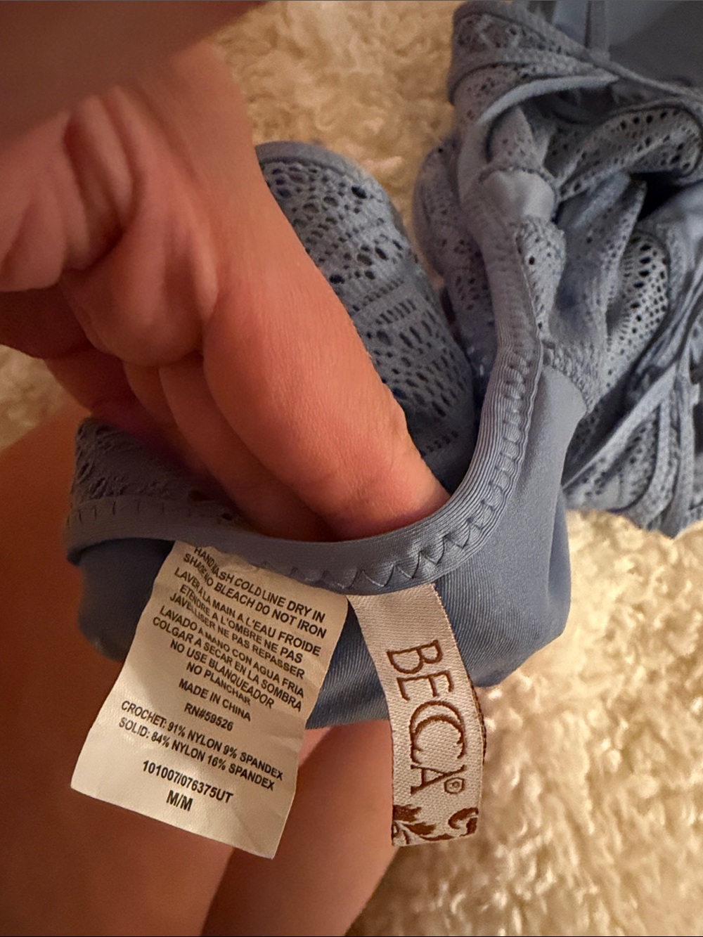 Becca blue one piece bathing suit - Picture 3 of 4